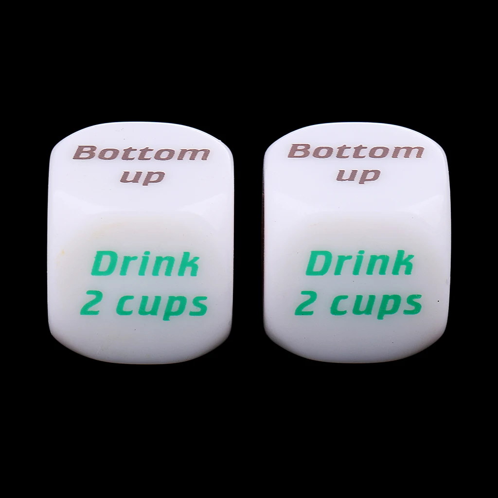 2 шт Бар паба питьевой кости шесть сторонних D6 матрицы Для холостяка курицы