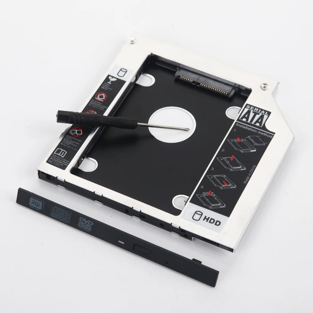 Переходник для установки второго жесткого диска SSD оптический корпус Caddy Dell Inspiron