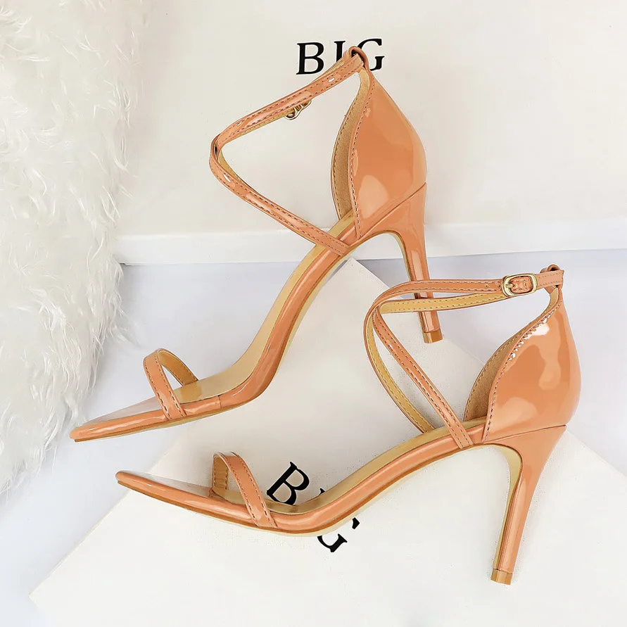 2021 8 см обувь на высоком каблуке 11 туфли Босоножки низком в римском стиле