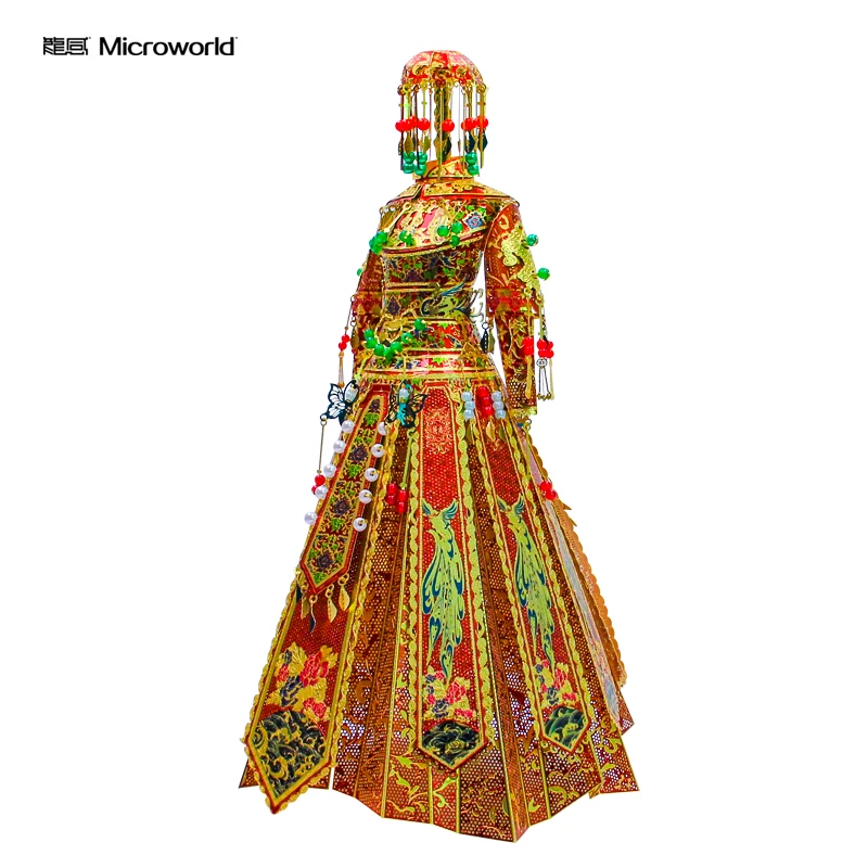 Microworld 3D металлическая головоломка свадебное платье Жених Костюм Модель наборы DIY 3D лазерная резка собрать головоломки игрушки ecoration подарок для детей