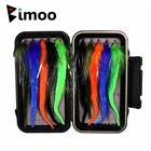 Bimoo 1 коробка = 10 шт. хвосты дракона, щука, стримеры, окунь, щука, Мускусная рыболовная приманка для ловли нахлыстом, соленая вода, большая рыболовная стрекоза