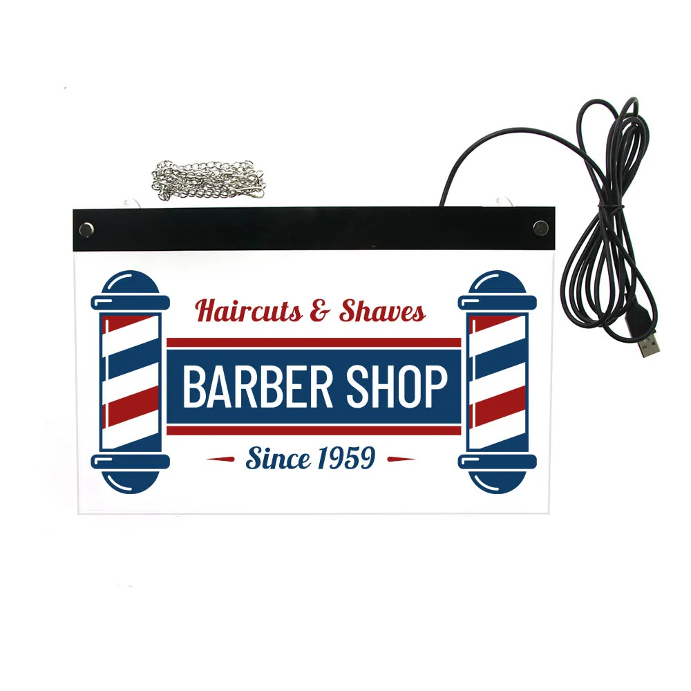 Парикмахерская со светодиодный Ной подсветкой | Дом и сад