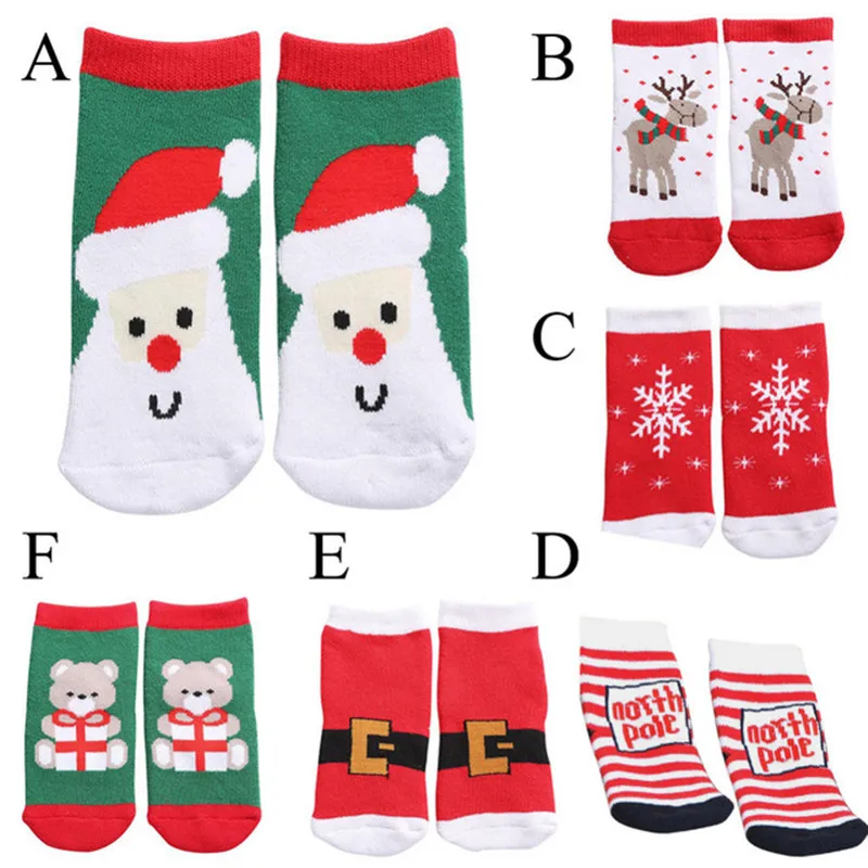 random color socks Милая Рождественская зимняя теплая обувь для новорожденных мальчиков и девочек; обувь для малышей с мягкой подошвой и Санта-Клаусом; DS9 - Цвет: random color socks