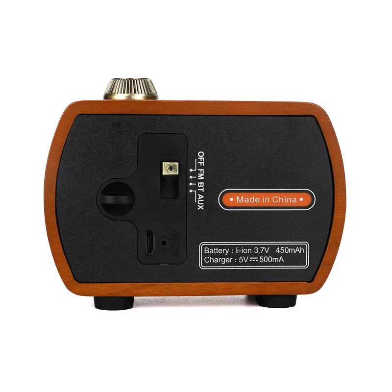

Mini Vintage Retro Wood FM SD MP3 Bluetooth Transistor Rechargeable Radio with Speaker, R818