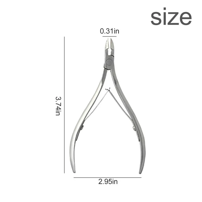 1PCS Nail Cuticle Scissor Cuticle Silver Stainless Steel Nipper For Nail Art Edge Cutter Manicure Tools images - 6