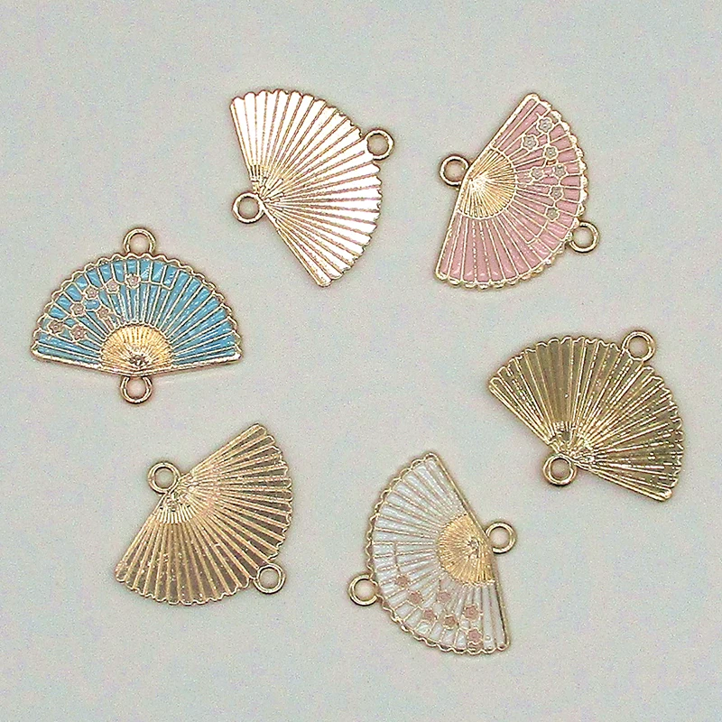 10 шт./лот винтажные эмалевые очаровательные веерные Подвески ожерелье подходят