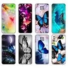 Черный чехол из ТПУ для Xiaomi Redmi 7A 8 8A 9 9A 9C, чехол для Redmi Note 8T 8 Pro T Note 9 9S 9 Pro, чехол с фантазийной красочной бабочкой