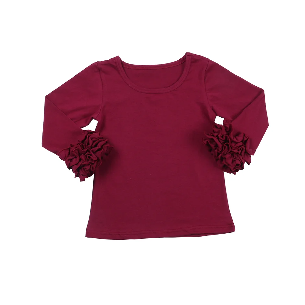 100% хлопковая одежда для детей осенне-зимние рубашки девочек топ футболка рубашка