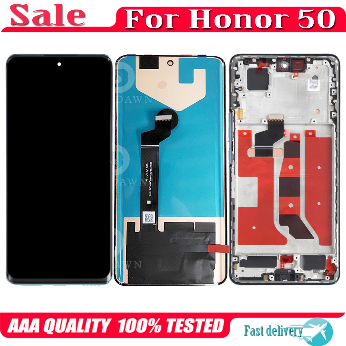 

Оригинальный ЖК-дисплей 6,57 дюйма для Huawei Honor 50, сменный сенсорный экран, дигитайзер в сборе для Honor50, NTH-AN00 LCD