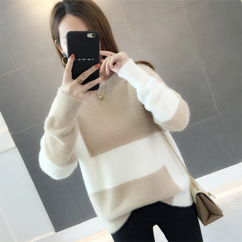 Женский вязаный свитер от ветра красный в Корейском стиле с длинным рукавом 2019 |