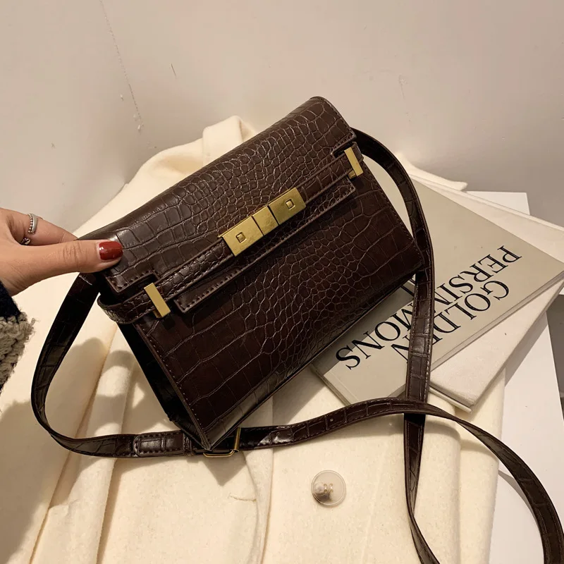 

Textured small bag female 2021 autumn and winter new fashion trendy shoulder bag messenger retro ins small square bag