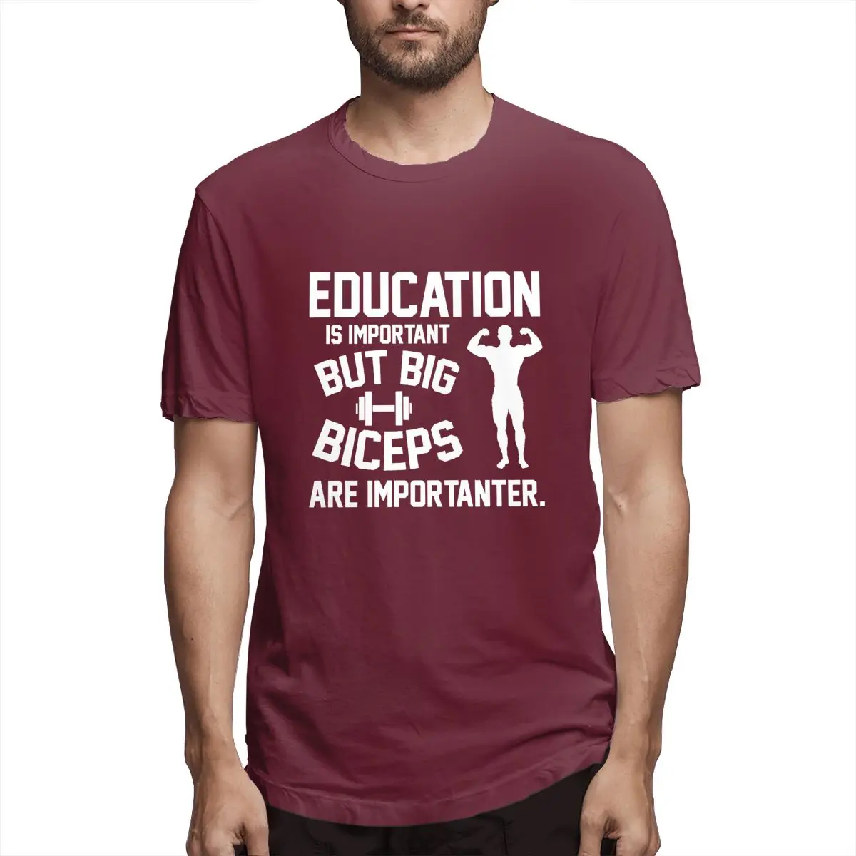 

Education I Funny Crossfit Men Funny Tee Shirt Short Sleeve O Neck T-Shirt Pure Cotton New Arrival Clothes