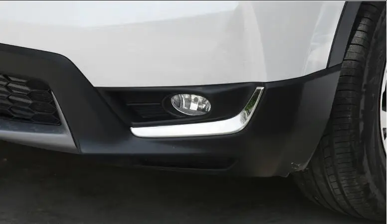 2 шт. наклейки на передние противотуманные фары из нержавеющей стали для HONDA CRV 2017