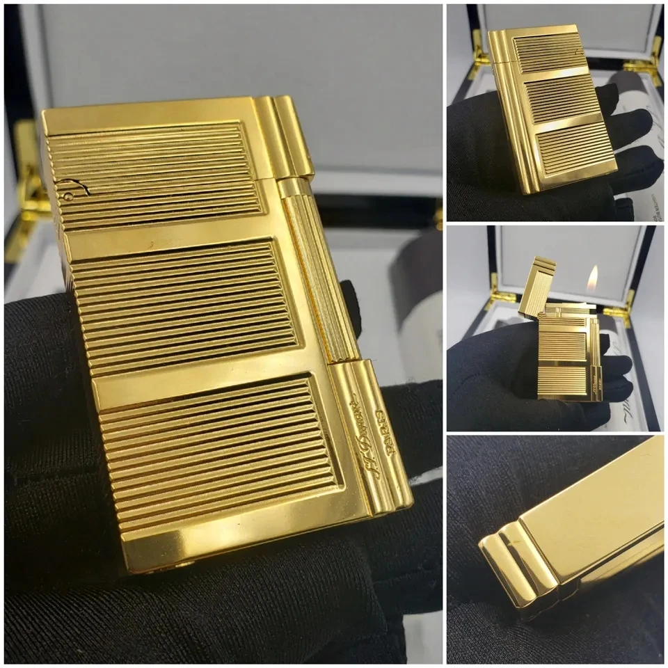 

Dupont Bright Sound Pure Copper Gas Lighters.Cigarettes Accessories With Original Box New Arrival