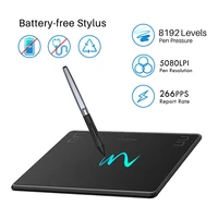 huion drawing tablet hs64 6x4 inches graphic painting tools with battery free stylus pen for phone android macos