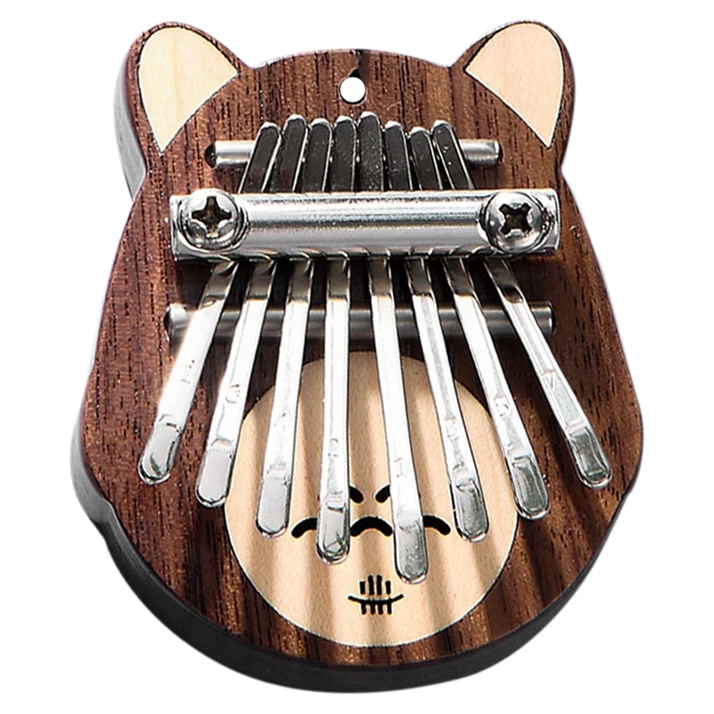 

Hluru Black Walnut + Maple Thumb Finger Piano Musical Instrument Mini 8 Keys Kalimba Musical Enjoyable Instrument