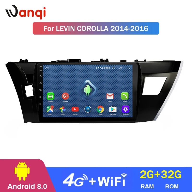 4G Lte All Netcom 10 1 дюймов Android 9 Автомобильный GPS-навигатор для Toyota Corolla Altis 2014-2016 Радио