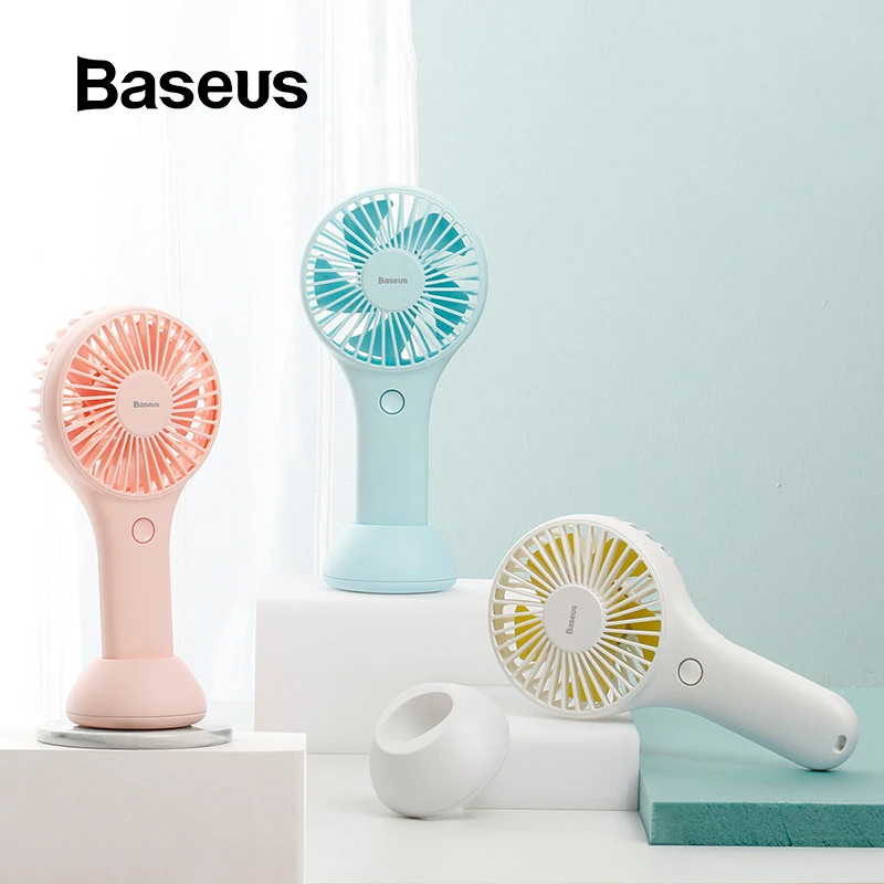 Baseus мини USB вентилятор портативный вентилятор перезаряжаемый встроенный аккумулятор 1800 мАч Удобный вентилятор воздушного охлаждения для наружного дома