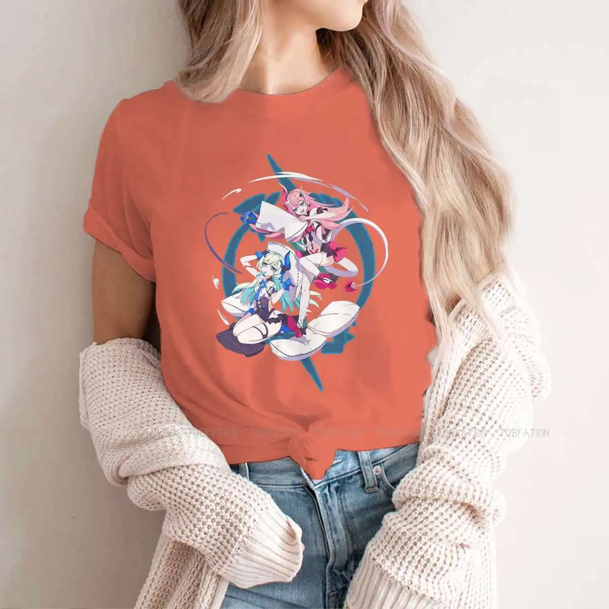 

Honkai Impact 3rd Mei Bronya Game 100% хлопковые футболки Twins Print Homme футболка новые трендовые Топы 5XL