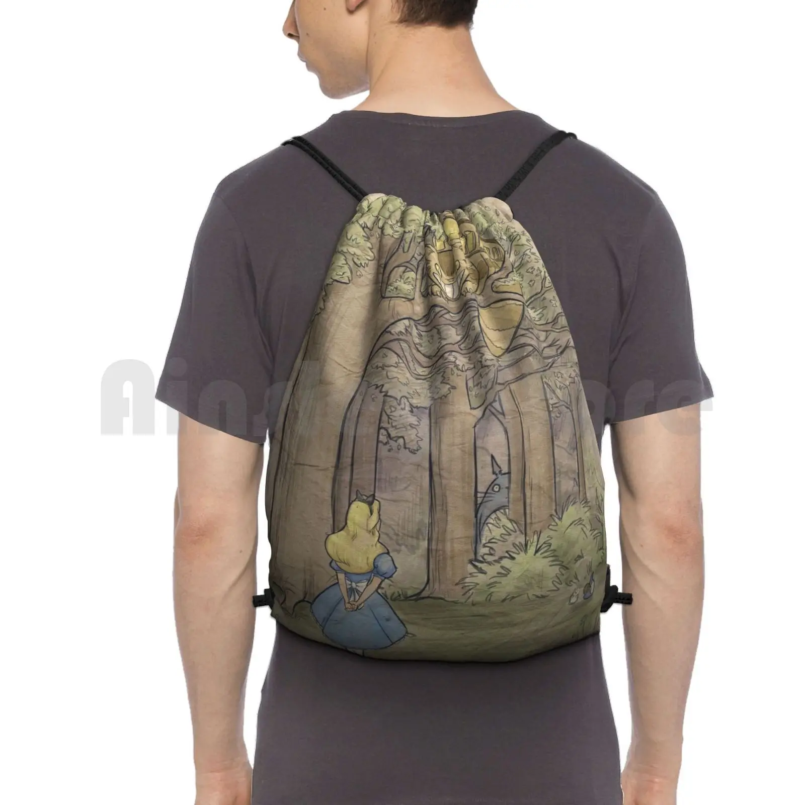 

My Neighbor In Backpack Drawstring Bags Gym Bag Waterproof Geek Nerd Alice Movie Karen Hallion Mandy Andrie Mandrie
