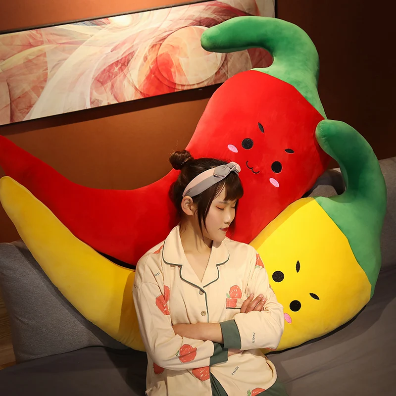 

40/65cm Cartoon Lifelike Chili Plush Toy Cute Stuffed Hot Pepper Doll Soft Plant Pillow Bed Sofa Cushion Room Decor Girl Gift
