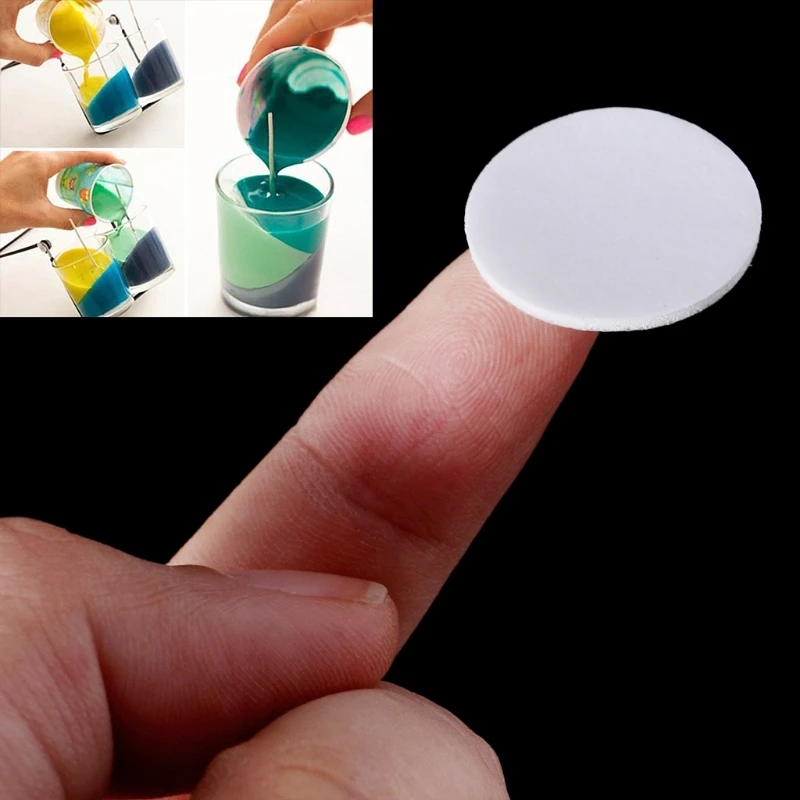 

20 Pcs Wick Stickers Double-Sided Foam Adhesive Dots DIY Candles Making Supplies 87HB