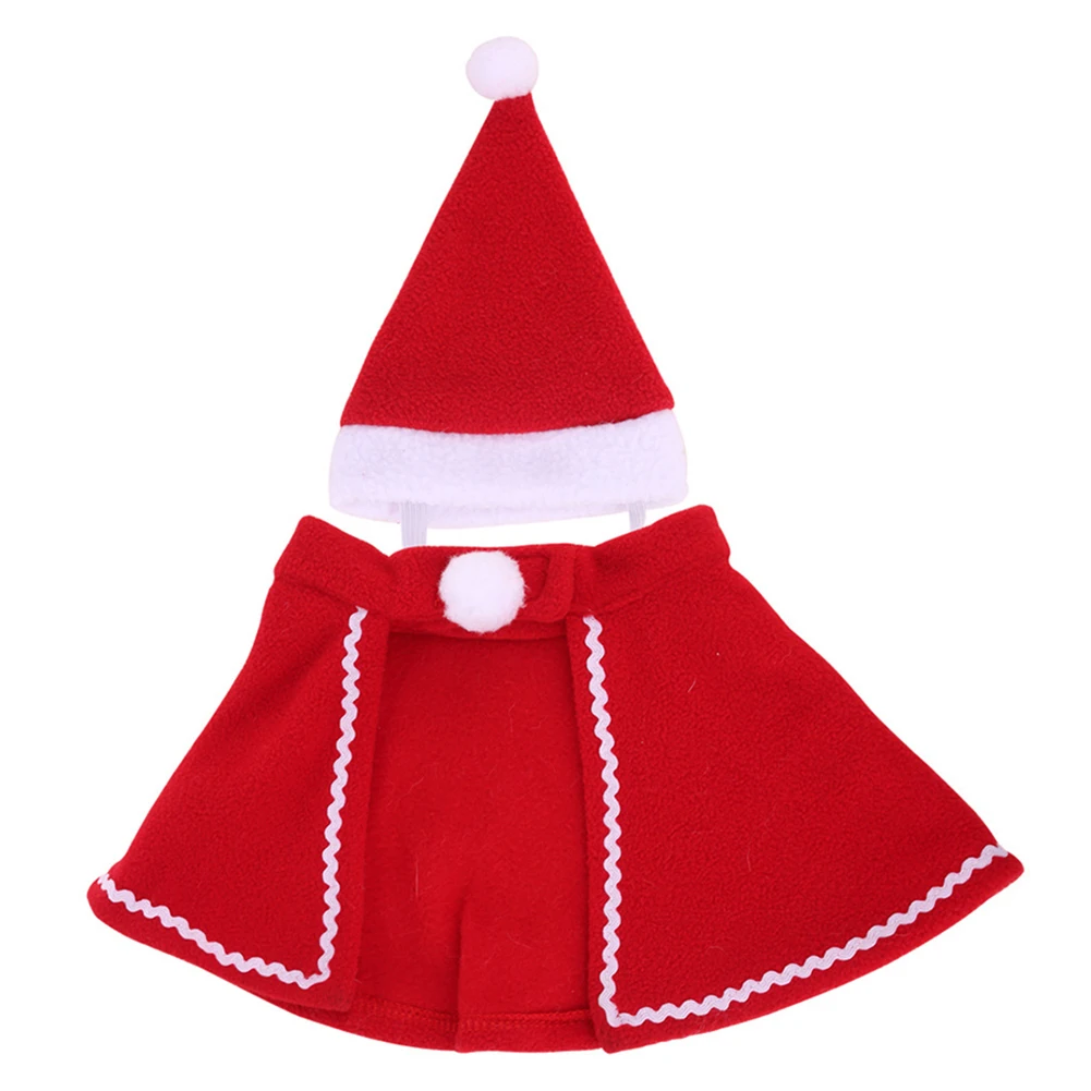 Christmas Cute Pet Puppy Cloak Hat Soft Breathable Clothes Costume Apparel Xmas Decoration Supplies | Дом и сад