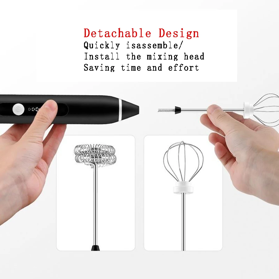 Портативный USB Перезаряжаемые яичное било электрическая мешалка Кофе напиток