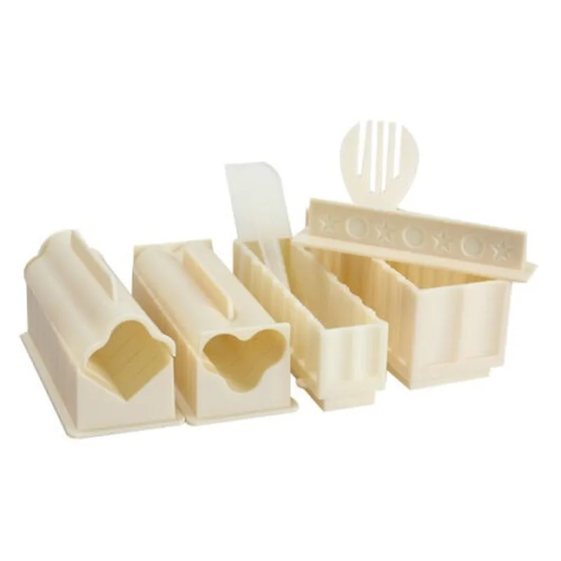 10Pcs per Set Sushi Maker Kit Rice Roll Mold Kitchen DIY Easy Chef Mould Roller Cutter 5 Shaped | Дом и сад