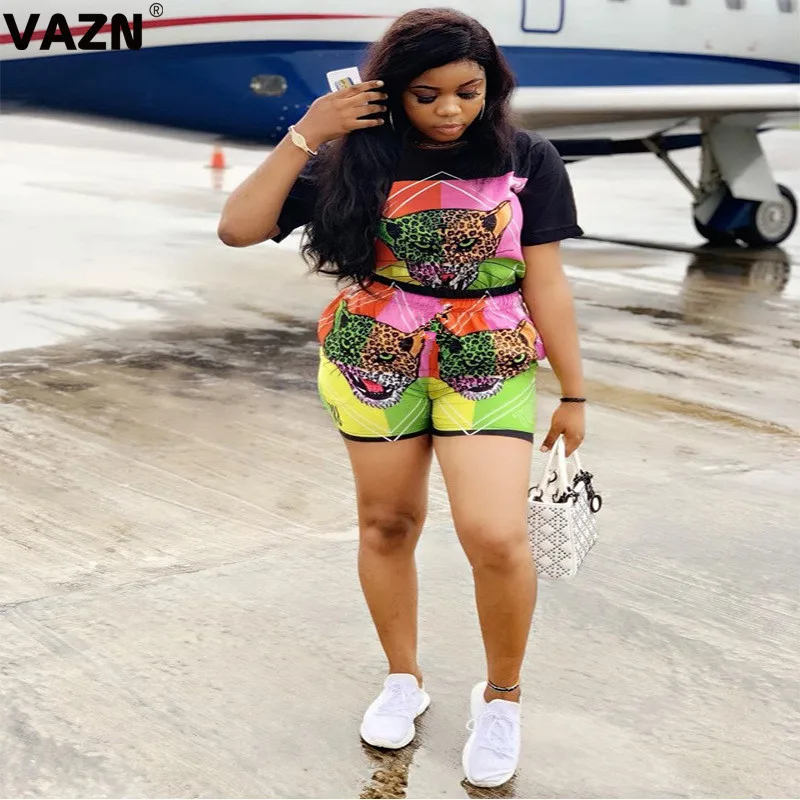 Новинка 2019 г. Модный повседневный Молодежный топ с коротким рукавом и шорты VAZN