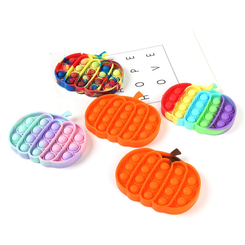 

Fidget Toys Silicone Pumpkin Antistress Toy Simple Dimple Desktop Puzzle Game Christmas Gift Safe Non-Toxic Squeeze Toy