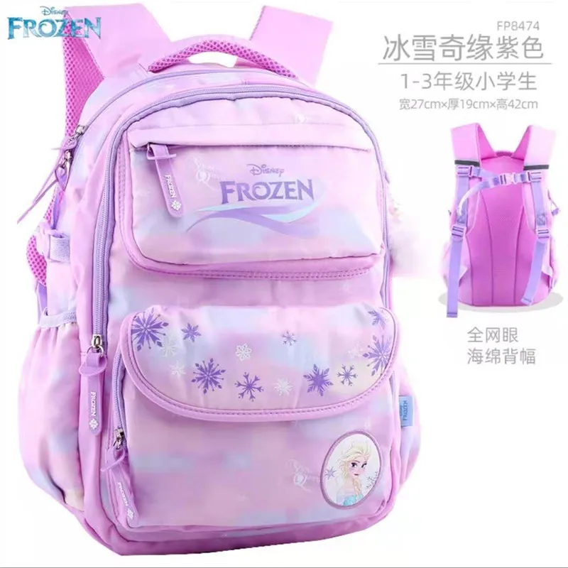 Disney Frozen School Bags For Girls Elsa Anna Olaf Primary Student Shoulder Orthopedic Backpack Large Capacity Teenage Gifts