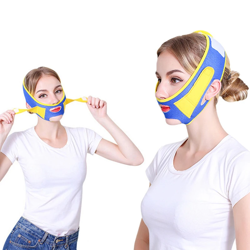 

2021 эластичные уход за кожей лица для похудения повязки V линии уход за кожей лица формирователь подбородка подтяжка щек ремнем уход за лицом...