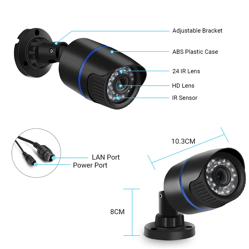 Hamrolte ip-камера sony IMX335 Senor 5MP Onvif ip-камера аудио запись обнаружения движения Водонепроницаемая камера наружного наблюдения