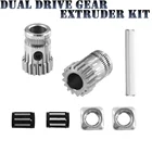 Комплект трансмиссионной шестерни с двойным приводом, комплект экструдера, клонированный Btech, обновление для экструдера для Prusa i3 3d передаточный механизм принтера Mini, экструдер боудена