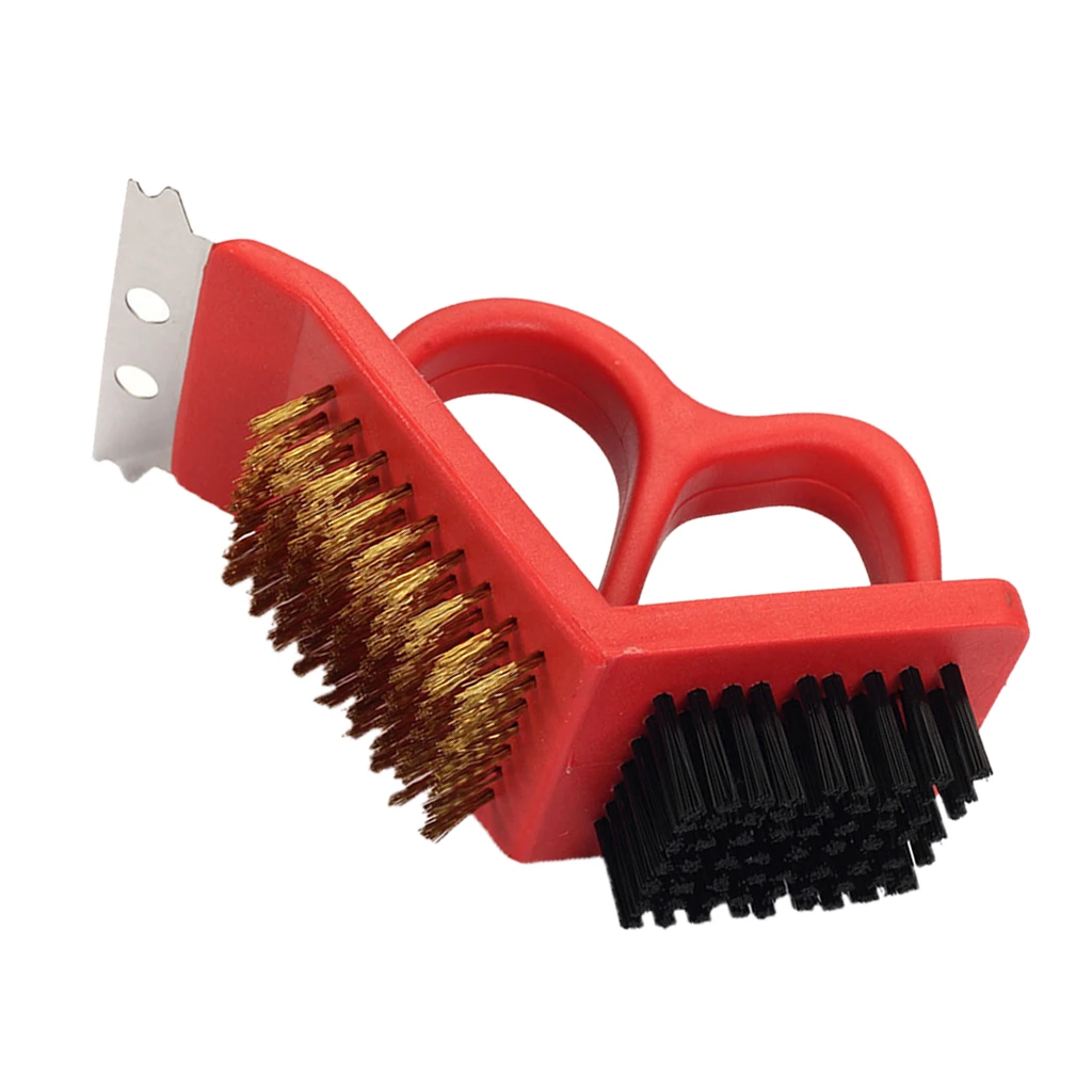 

Multifunction 2 in 1 Cleaning Brush Durable BBQ Brush Tool Barbecue Grill Cleaner Plastic Stainless Steel Barbecue Accessories