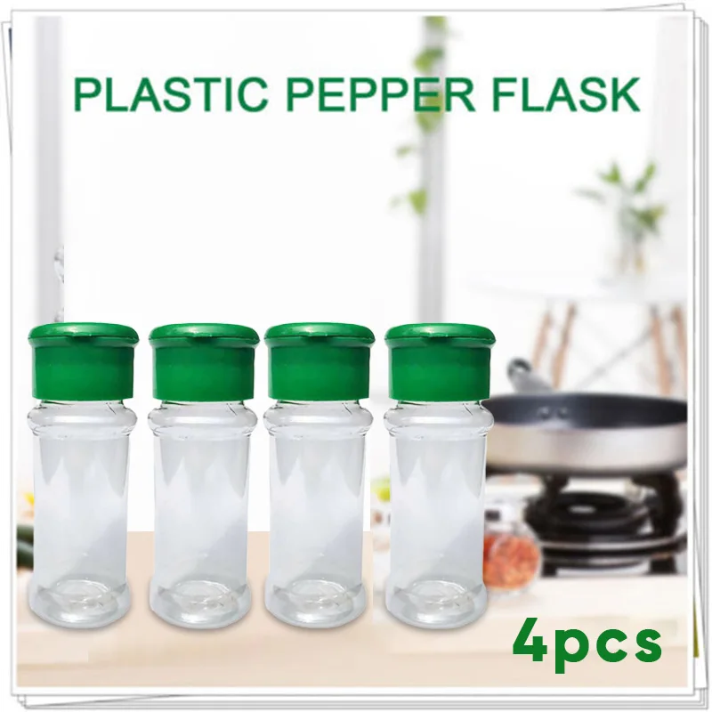100ml Plastic Seasoning Spice Pepper Powder Salt Storage Bottle Cruet Suitable For Cocoa Sugar Other Spices | Дом и сад