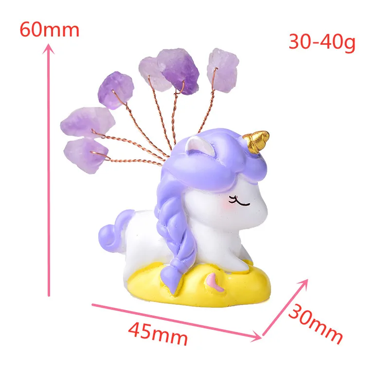

1PC Unicorn Natural Amethyst Lucky Tree Crystal Quartz Figurine Mineral Ornaments Decoration Home Decoration Healing Stone Gift