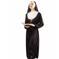 womens nun costume traditional adult sister black robe religious halloween costumes