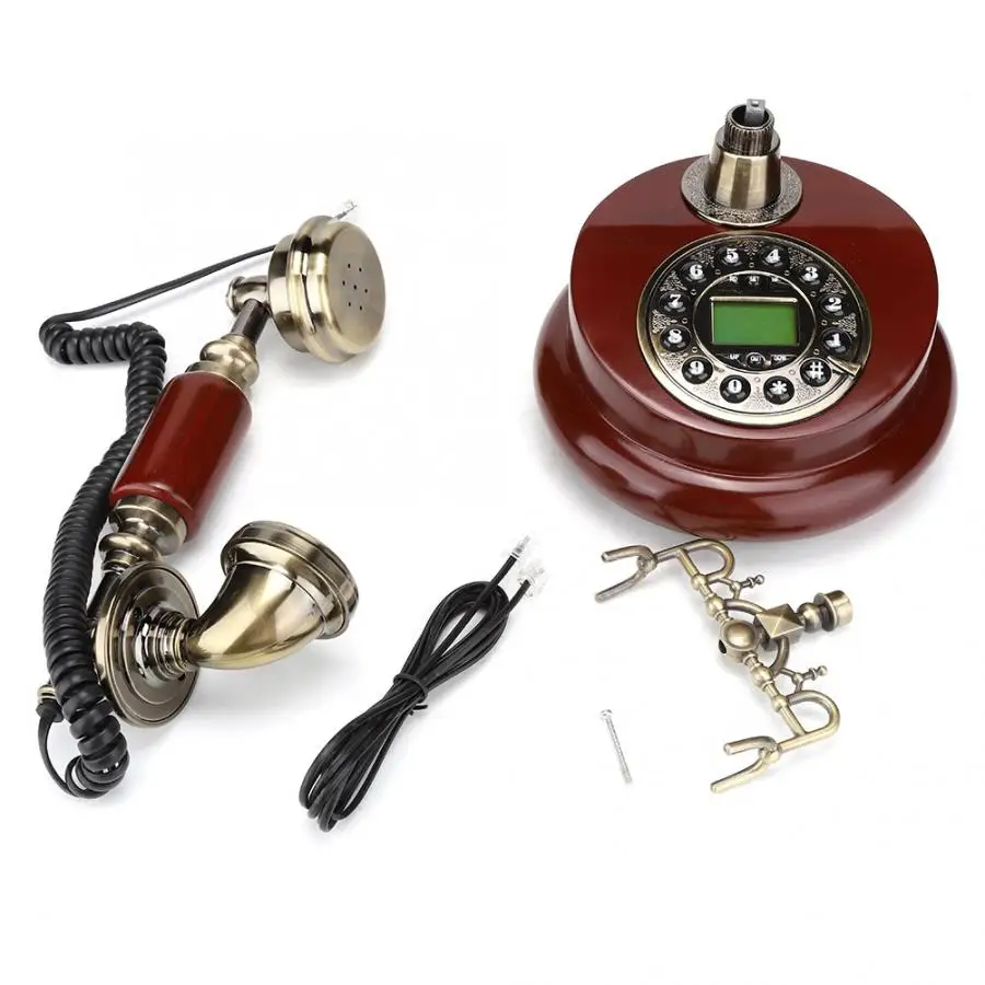 

Retro Corded Telephone Old Phone Antique Corded Landline Home Phone Fixed Digital Push Button Telephones for Office Home Family