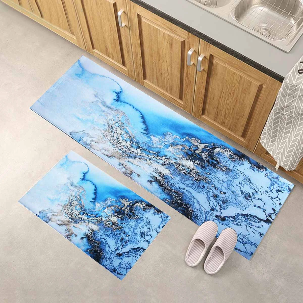 

Kitchen Mat Nordic Long Non Slip Kitchen Carpet Floor Rug Entrance Doormat Bath Mats Hallway Rug Home Decor