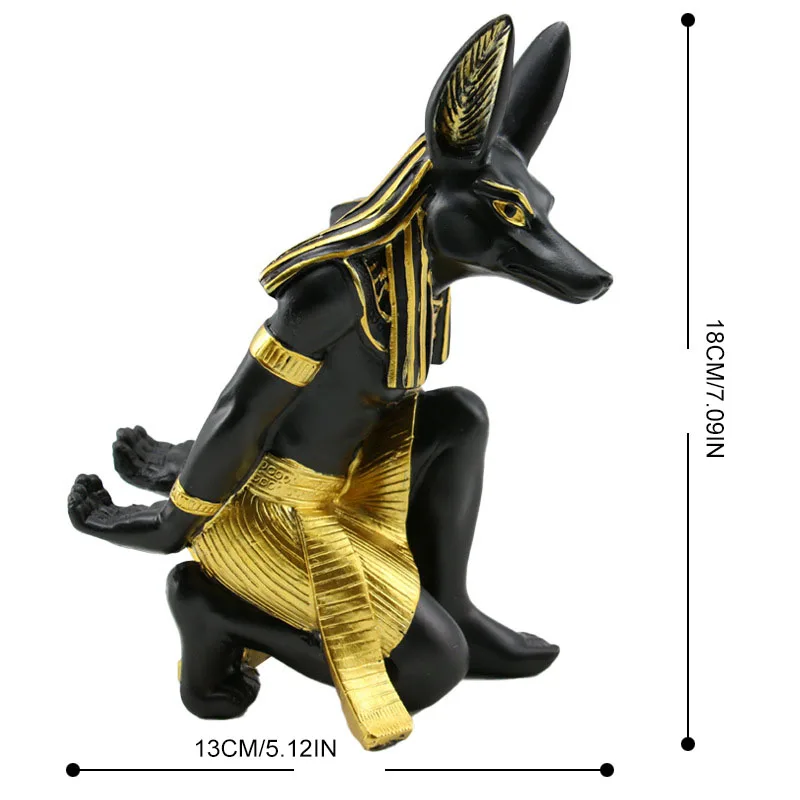 Creative Ancient Egyptian Anubis God Wine Rack Wine Holder Figurine Resin Wine Seat Miniature Model Home Decoration Accessories images - 6