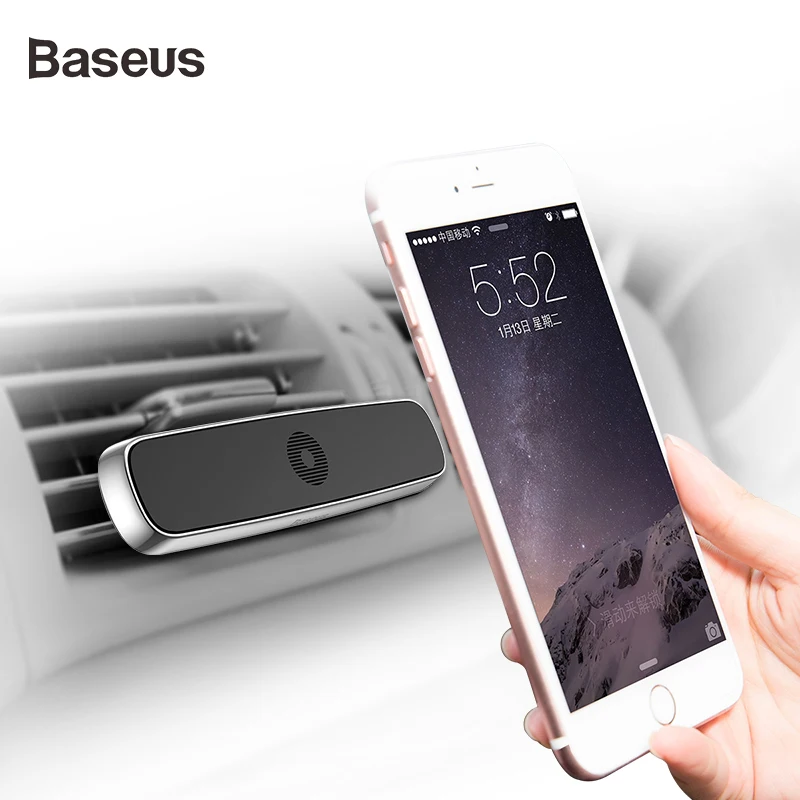 Baseus Автомобильный держатель для телефона для iphone X 6 6S 7 Магнитный держатель на вентиляционное отверстие автомобиля держатель для мобильного телефона
