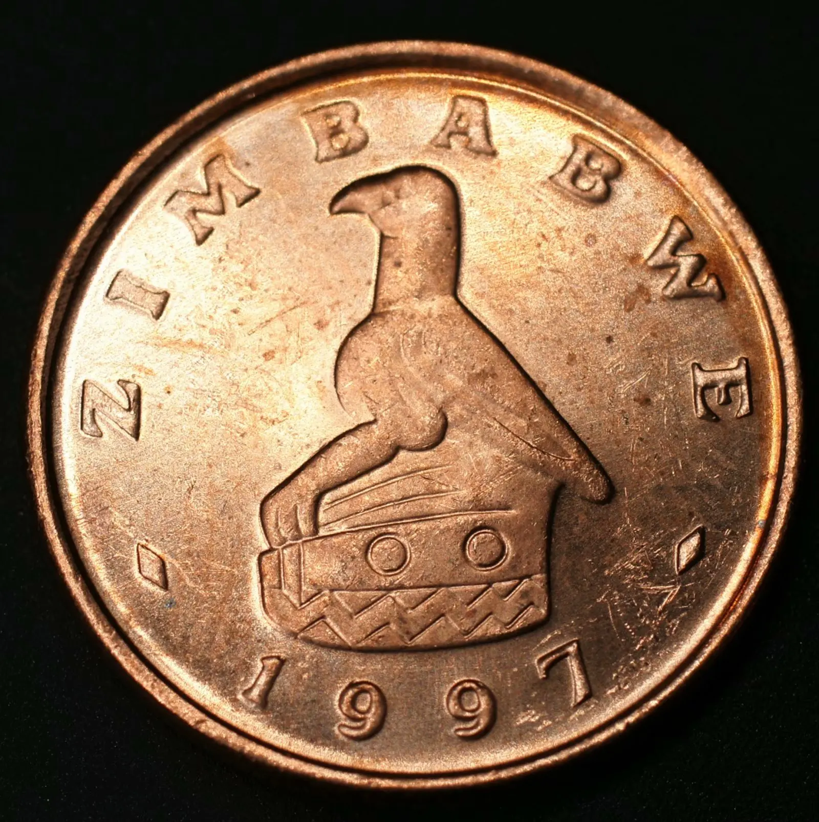 1 цент 1997 монеты Зимбабве африканская оригинальная монета Коллекционная серия