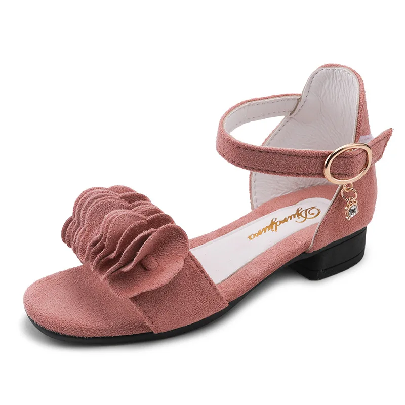 

Summer New Girls Shoes Kids Sandals Flowers Princess Shoes For Party Children's sandals chaussure fille 4T 5T 6T 7T 8T 9T-16T