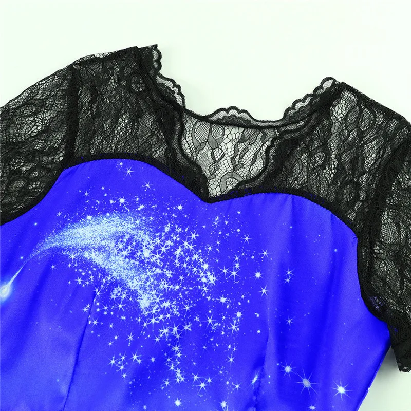 Winter Christmas Dresses Women Black Lace Vintage Swing Elegant Party Dress Short Sleeve Casual Plus Size Print N28 | Женская одежда