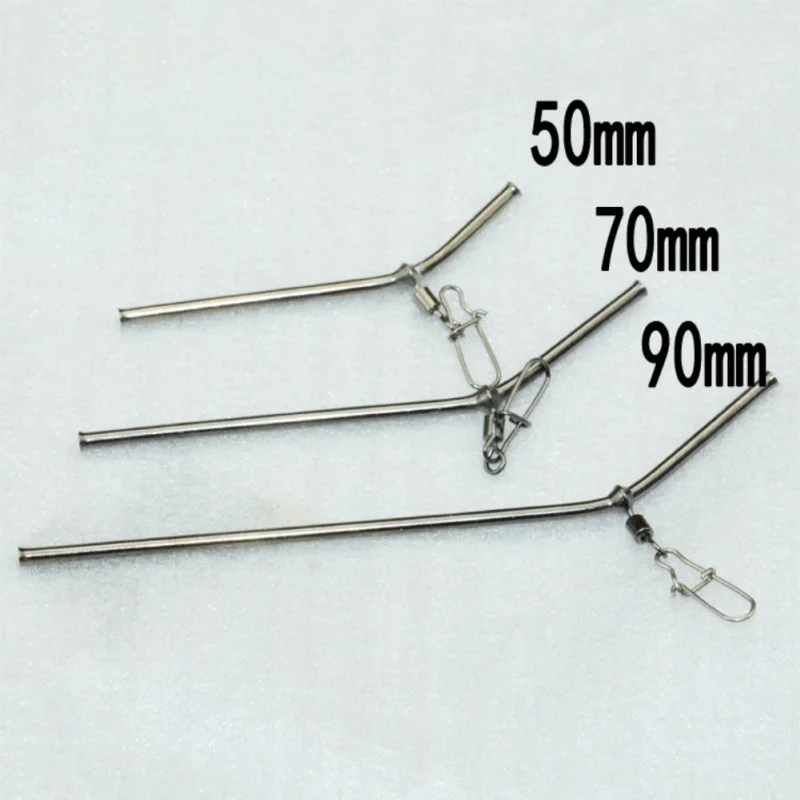 

50mm/70mm/90mm Small Style Brass Tube Fishing Balance Connector Fishing Tackle Anti Tangle Booms Sea 5Pcs Fishing Accessory