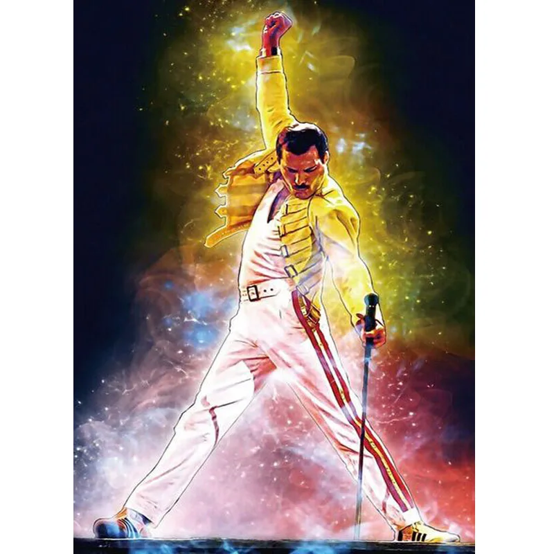 

DIY Diamond Painting Queen Band Freddie Mercury 5D Diamond Embroidery Rhinestones Pictures Full Diamond Mosaic Decoration Gift