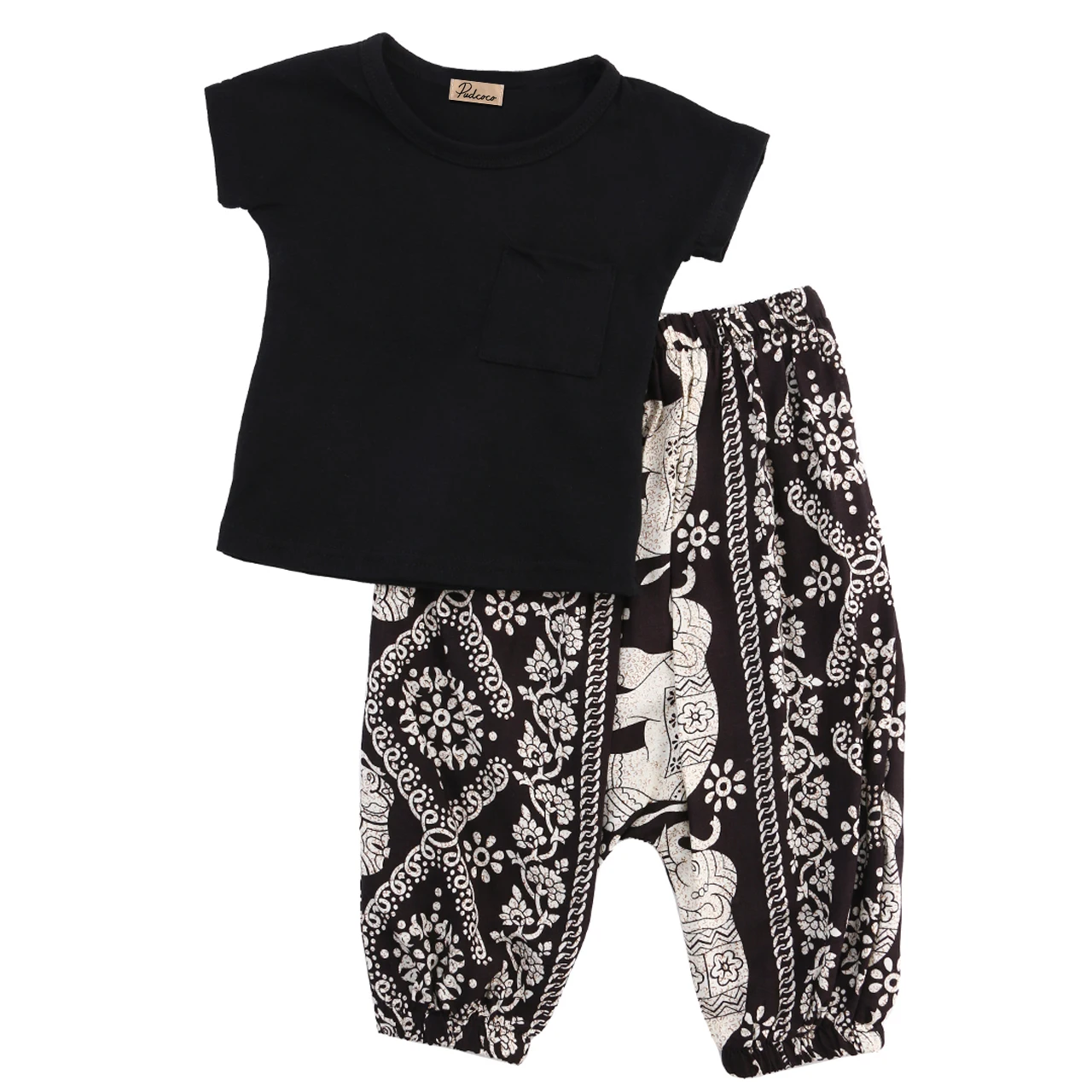 Стильный комплект из 2 предметов для младенцев девочек летняя крутая одежда