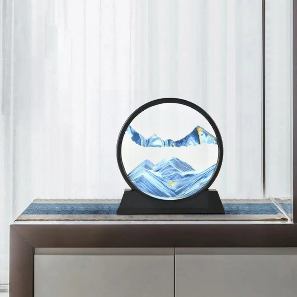

7-12 Inch New 3d Sand Art Glass Sandscapes Motion Sand Art For Timer Furnishing Desktop Home Office Decor Gifts K5C7